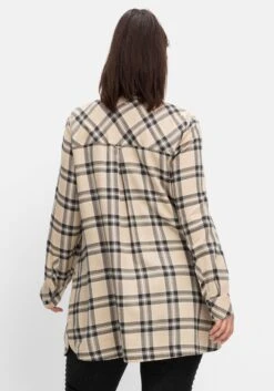 Sheego Hemdbluse Mit Karomuster, In Längerer A-Linie -Sheego Verkaufsgeschäft 14568102147 04J11 02 SH