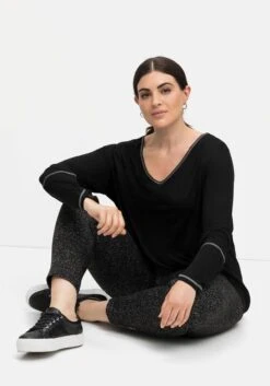 Sheego Leggings In Salz- Und-Pfeffer-Optik -Sheego Verkaufsgeschäft 14570300289 04IPH 02 SH