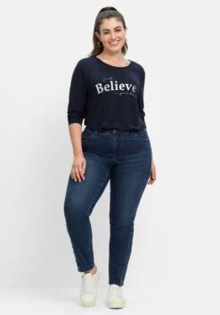 Sheego Schmale Jeans Mit Zierösen, In Five-Pocket-Form -Sheego Verkaufsgeschäft 14570700330 04IR8 02 SH