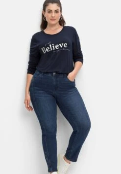 Sheego Schmale Jeans Mit Zierösen, In Five-Pocket-Form -Sheego Verkaufsgeschäft 14570700330 04IRF 02 SH