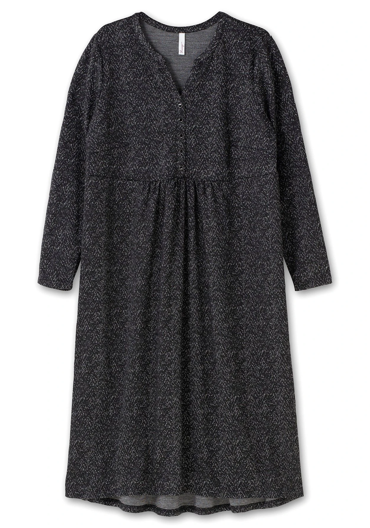 Sheego Jerseykleid In Salz-und-Pfeffer-Optik 6 Sheego Jerseykleid In Salz-und-Pfeffer-Optik – Bild 4