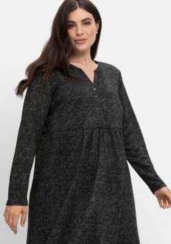Sheego Jerseykleid In Salz-und-Pfeffer-Optik 13 Sheego Jerseykleid In Salz-und-Pfeffer-Optik -Sheego Verkaufsgeschäft 14572400289 04IWO 02 SH