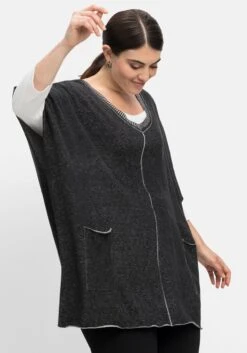 Sheego Kurzarmpullover Mit V-Ausschnitt Und Taschen -Sheego Verkaufsgeschäft 14580000289 04JER 02 SH