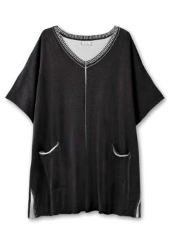 Sheego Kurzarmpullover Mit V-Ausschnitt Und Taschen -Sheego Verkaufsgeschäft 14580000289 04JES 00 SH