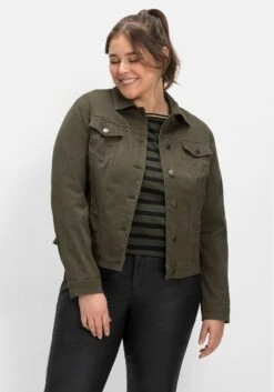 Sheego Twilljacke In Kurzer, Taillierter Form