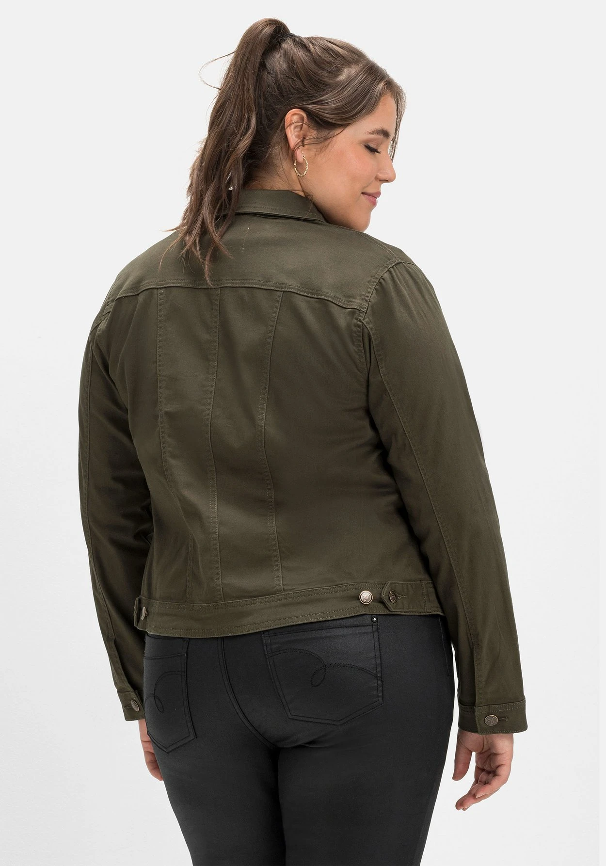 Sheego Twilljacke In Kurzer, Taillierter Form 4 Sheego Twilljacke In Kurzer, Taillierter Form – Bild 2