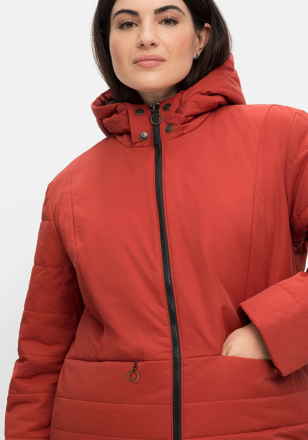 Sheego Longsteppjacke Mit Kapuze Und 2-Wege-Zipper 6 Sheego Longsteppjacke Mit Kapuze Und 2-Wege-Zipper – Bild 4