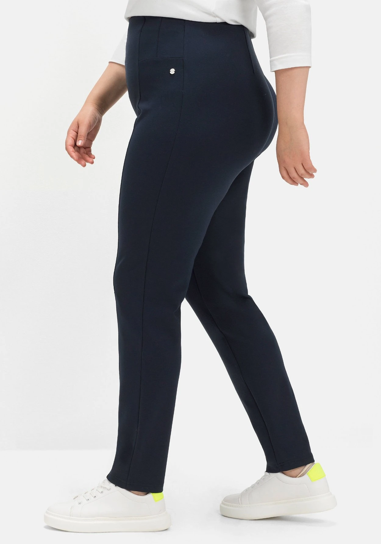 Sheego Jerseyhose Aus Interlock, Schmale Beinform 4 Sheego Jerseyhose Aus Interlock, Schmale Beinform – Bild 2