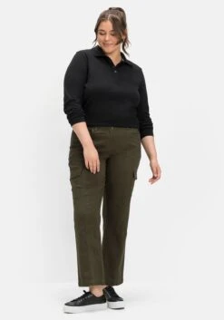 Sheego Cargohose Mit Teilgummibund, Leicht Glänzend 13 Sheego Cargohose Mit Teilgummibund, Leicht Glänzend -Sheego Verkaufsgeschäft 14584100172 04ILD 02 SH