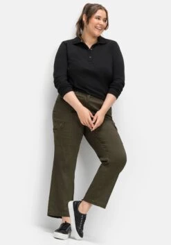 Sheego Cargohose Mit Teilgummibund, Leicht Glänzend 15 Sheego Cargohose Mit Teilgummibund, Leicht Glänzend -Sheego Verkaufsgeschäft 14584100172 04ILK 02 SH