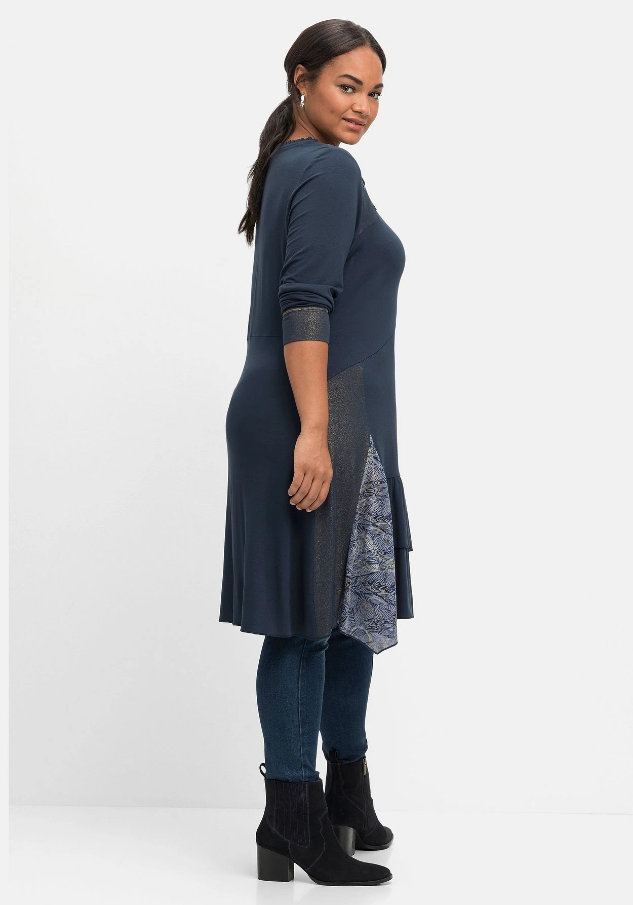 Jerseykleid Im Mustermix, Leicht Elastisch 4 Jerseykleid Im Mustermix, Leicht Elastisch – Bild 2