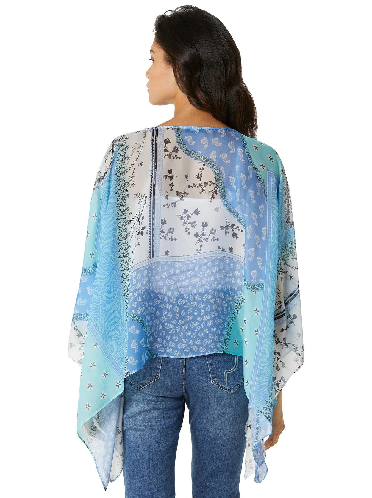 Witt Tunika Im Poncho-Stil Mit Zipfelsaum, Aus Reiner Seide 4 Witt Tunika Im Poncho-Stil Mit Zipfelsaum, Aus Reiner Seide – Bild 2