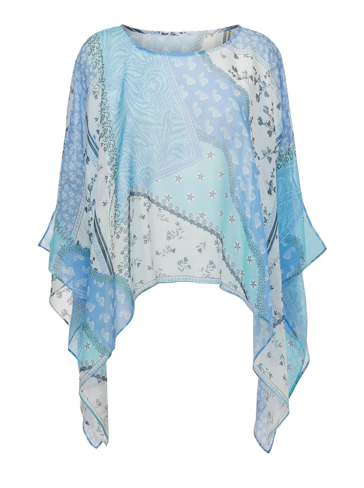 Witt Tunika Im Poncho-Stil Mit Zipfelsaum, Aus Reiner Seide 5 Witt Tunika Im Poncho-Stil Mit Zipfelsaum, Aus Reiner Seide – Bild 3