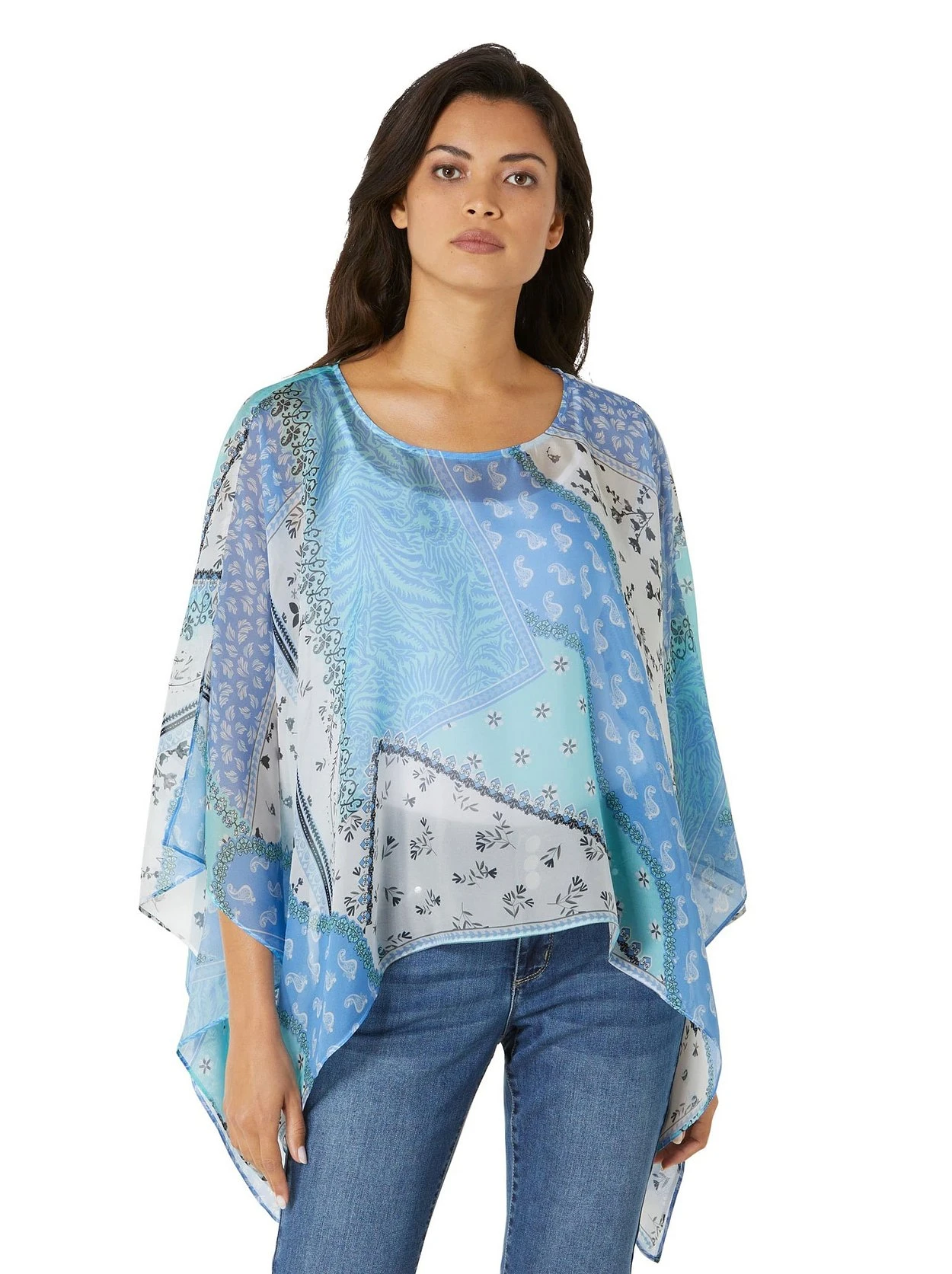 Witt Tunika Im Poncho-Stil Mit Zipfelsaum, Aus Reiner Seide 3 Witt Tunika Im Poncho-Stil Mit Zipfelsaum, Aus Reiner Seide