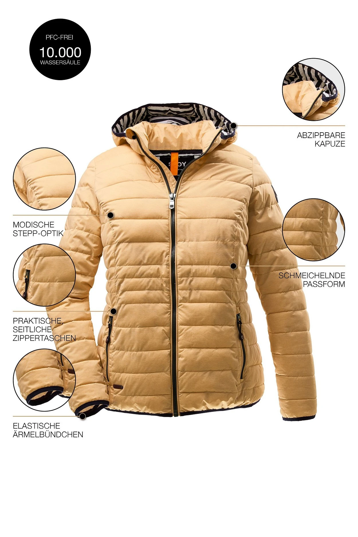 Leichte Steppjacke Mit Abzippbarer Kapuze 6 Leichte Steppjacke Mit Abzippbarer Kapuze – Bild 4