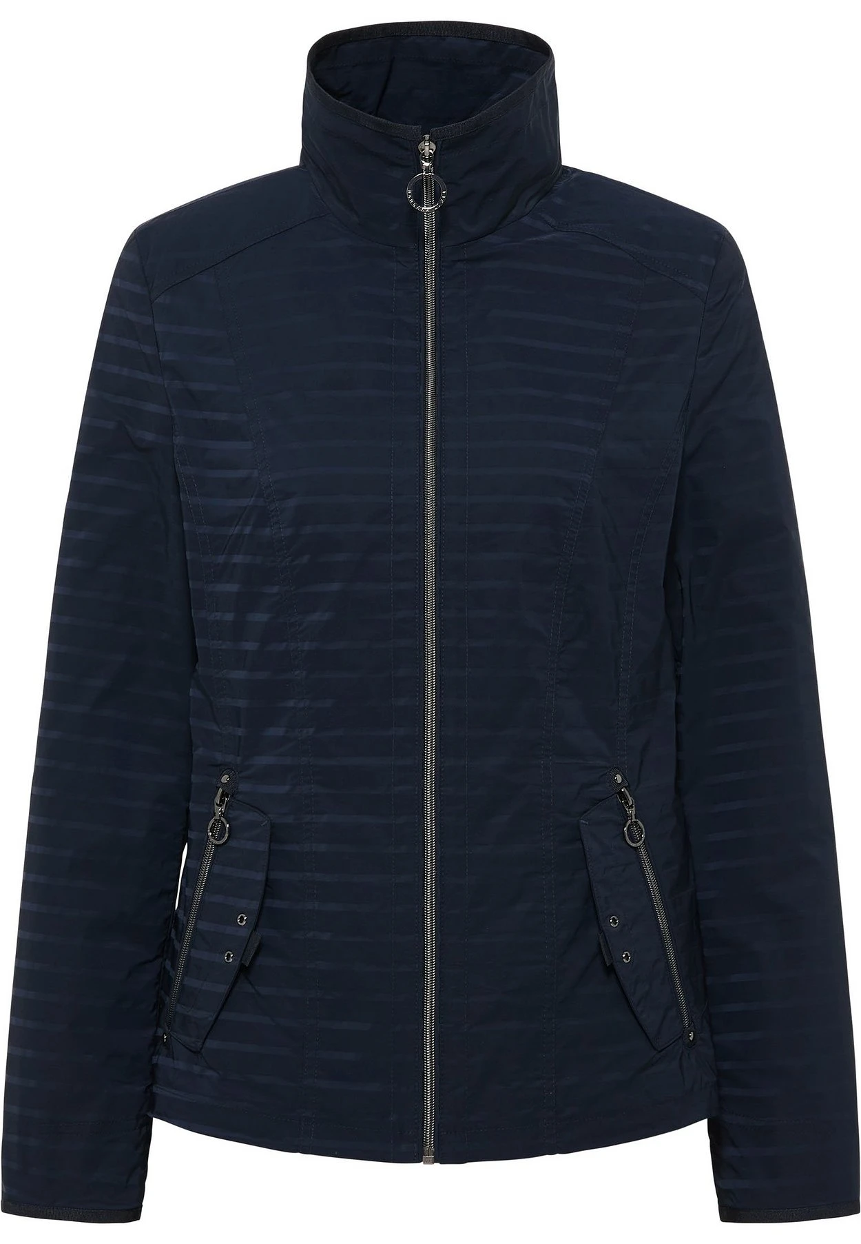 Jacke Mit Stehkragen, In Streifenstruktur 3 Jacke Mit Stehkragen, In Streifenstruktur