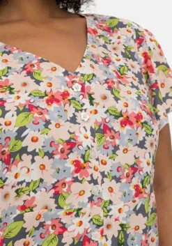 Leicht Taillierte Bluse Mit Kurzen Volantärmeln 12 Leicht Taillierte Bluse Mit Kurzen Volantärmeln -Sheego Verkaufsgeschäft 14667501972 04LQS 02 SH