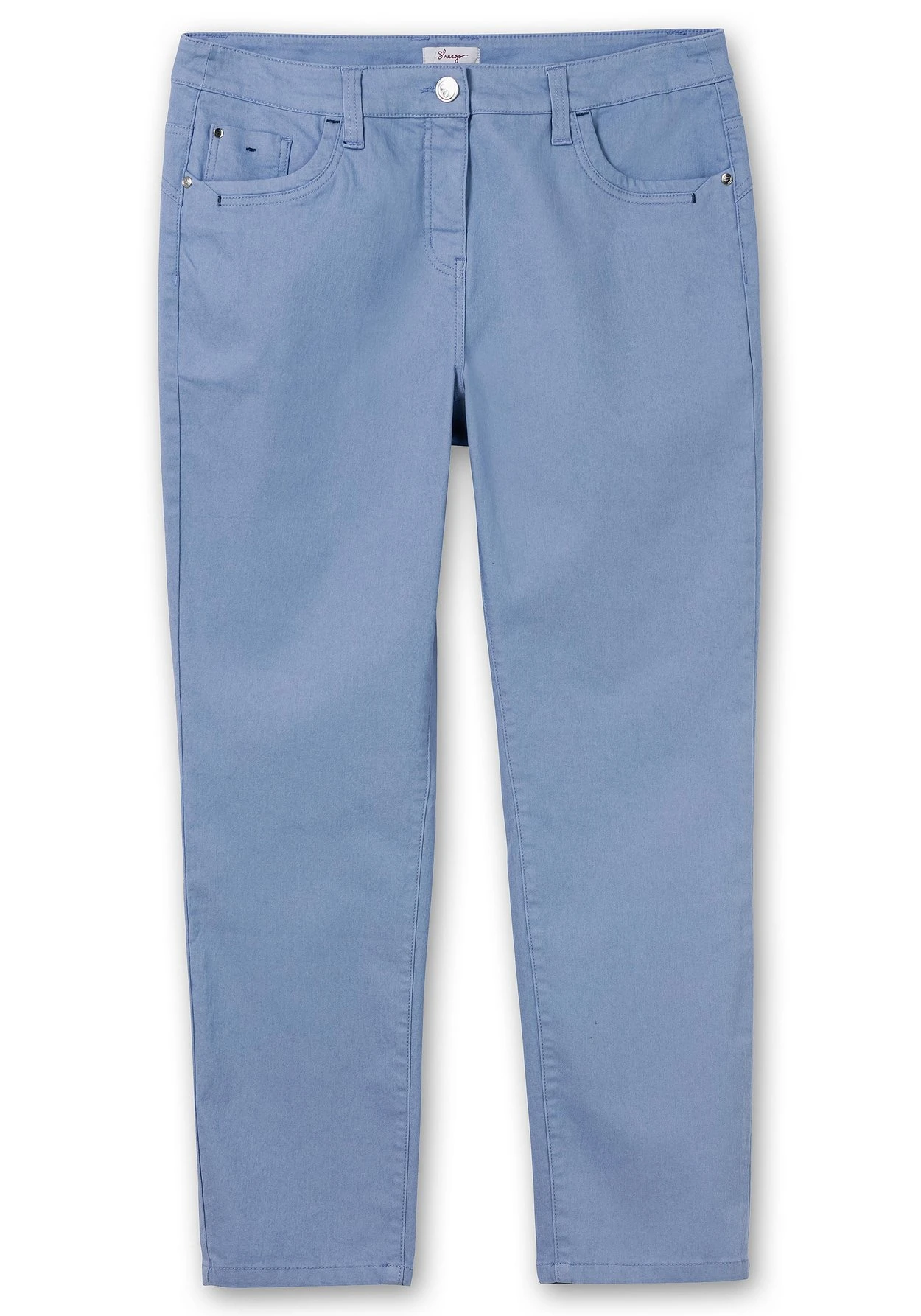 Sheego Schmale Hose Im Coloured-Denim-Look 6 Sheego Schmale Hose Im Coloured-Denim-Look – Bild 4