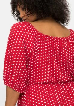 Jerseykleid Mit Punkten Und Karree-Ausschnitt -Sheego Verkaufsgeschäft 14672700779 04LM0 02 SH