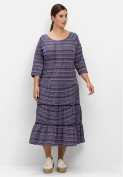 Sheego Jerseykleid Mit 3/4-Ärmeln Und Stufigen Volants 12 Sheego Jerseykleid Mit 3/4-Ärmeln Und Stufigen Volants -Sheego Verkaufsgeschäft 14677201059 04LCW 02 SH