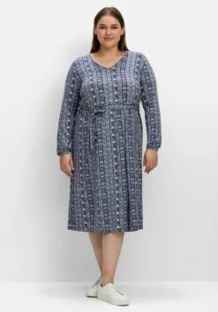 Sheego Jerseykleid Mit Streifendruck, In Midilänge -Sheego Verkaufsgeschäft 14677301394 04LPJ 02 SH