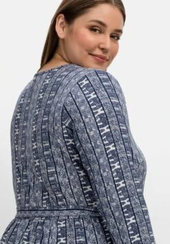 Sheego Jerseykleid Mit Streifendruck, In Midilänge -Sheego Verkaufsgeschäft 14677301394 04LPK 02 SH