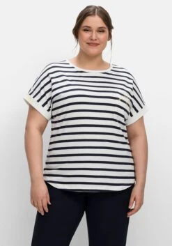 Sheego Ringelshirt Mit überschnittenen Schultern 13 Sheego Ringelshirt Mit überschnittenen Schultern -Sheego Verkaufsgeschäft 14677501168 04LKD 02 SH