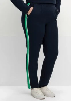 Sheego Jerseyhose Mit Zweifarbigem Galonstreifen