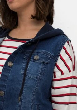 Sheego Kurze Jeansweste Mit Sweatkapuze, In Taillierter Form 12 Sheego Kurze Jeansweste Mit Sweatkapuze, In Taillierter Form -Sheego Verkaufsgeschäft 14681100053 04LK8 02 SH