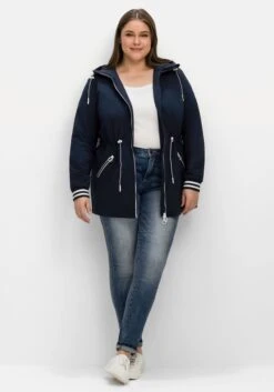 Sheego Kapuzenparka Mit Kontrastdetails Und Taillen-Tunnelzug -Sheego Verkaufsgeschäft 14685400035 04M4B 02 SH