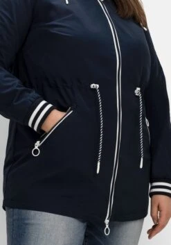 Sheego Kapuzenparka Mit Kontrastdetails Und Taillen-Tunnelzug -Sheego Verkaufsgeschäft 14685400035 04M4C 02 SH