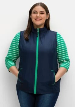 Sheego Weste Mit Stehkragen Und Kontrastdetails -Sheego Verkaufsgeschäft 14685500035 04LY2 02 SH