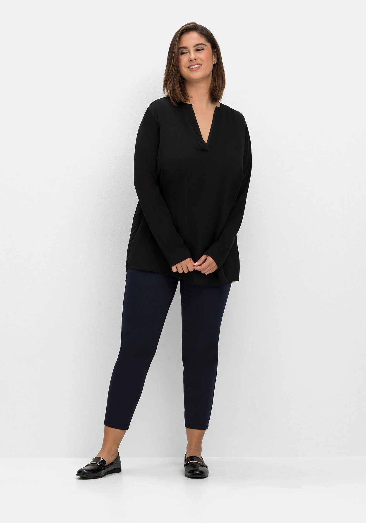 Sheego Schmale 7/8-Stretchhose Mit Elastischem Bund 3 Sheego Schmale 7/8-Stretchhose Mit Elastischem Bund