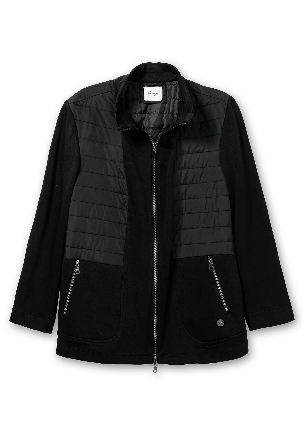 Sheego Leichte Jerseyjacke Mit Gesteppten Partien 5 Sheego Leichte Jerseyjacke Mit Gesteppten Partien – Bild 3