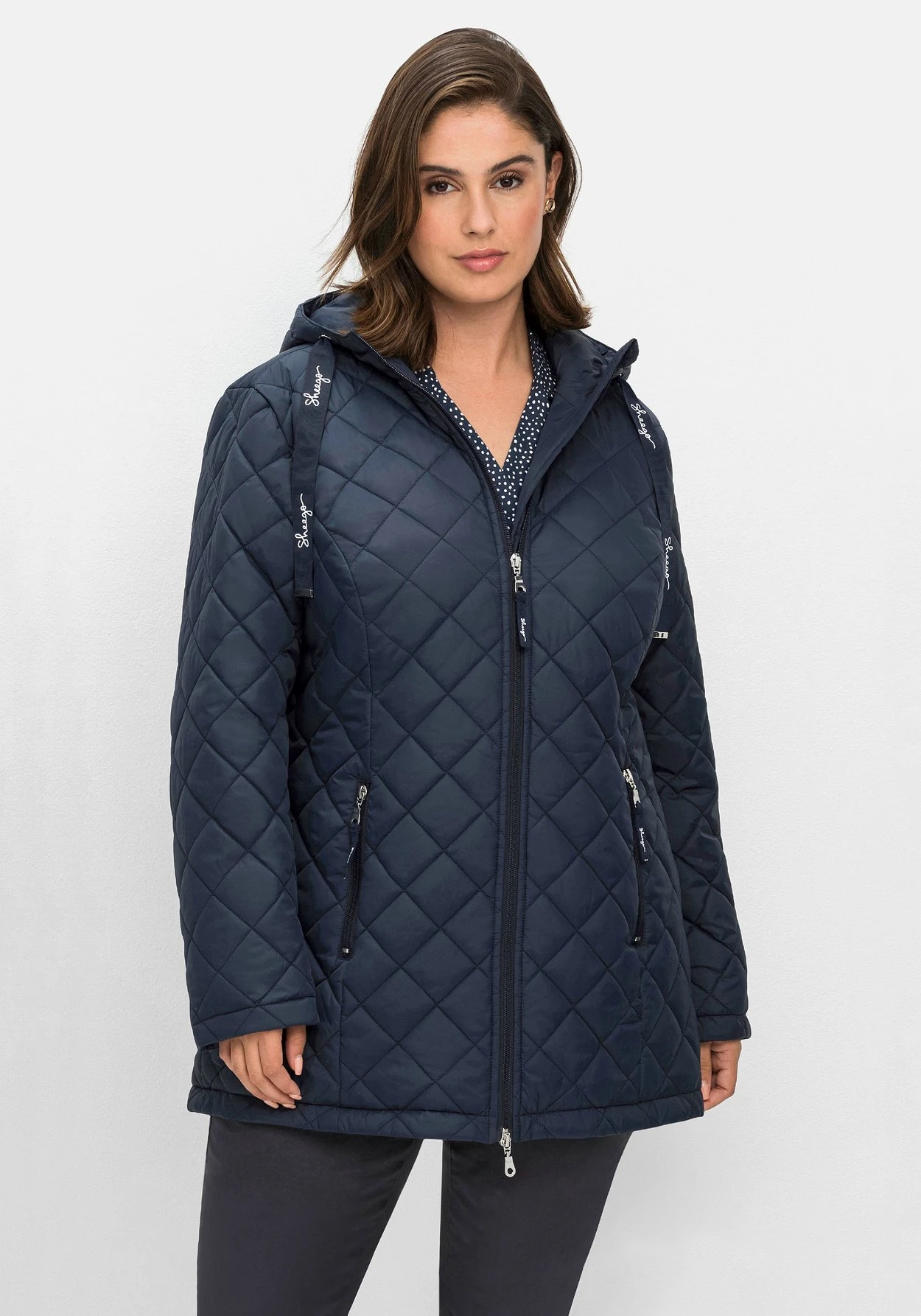 Sheego Steppjacke Mit Kapuze Und Bedrucktem Futter 8 Sheego Steppjacke Mit Kapuze Und Bedrucktem Futter – Bild 6