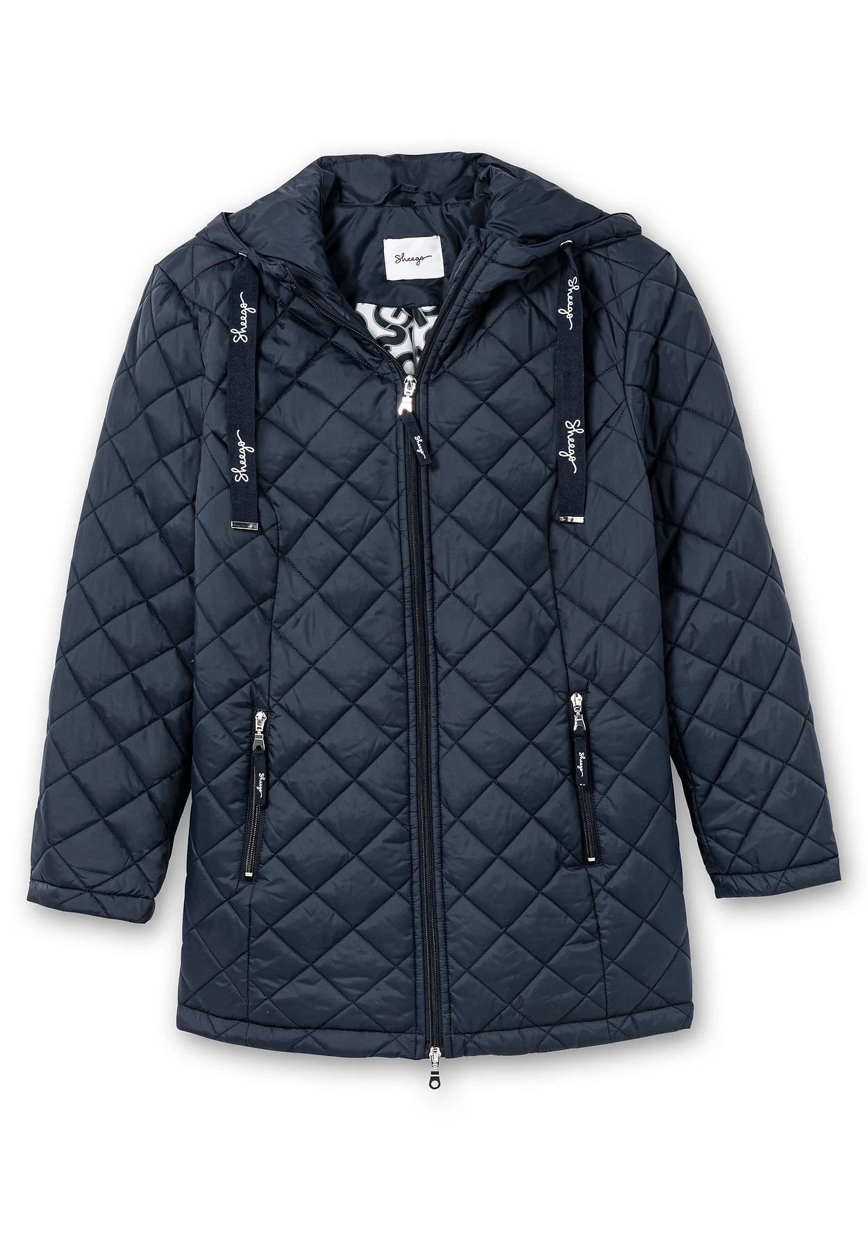 Sheego Steppjacke Mit Kapuze Und Bedrucktem Futter 5 Sheego Steppjacke Mit Kapuze Und Bedrucktem Futter – Bild 3