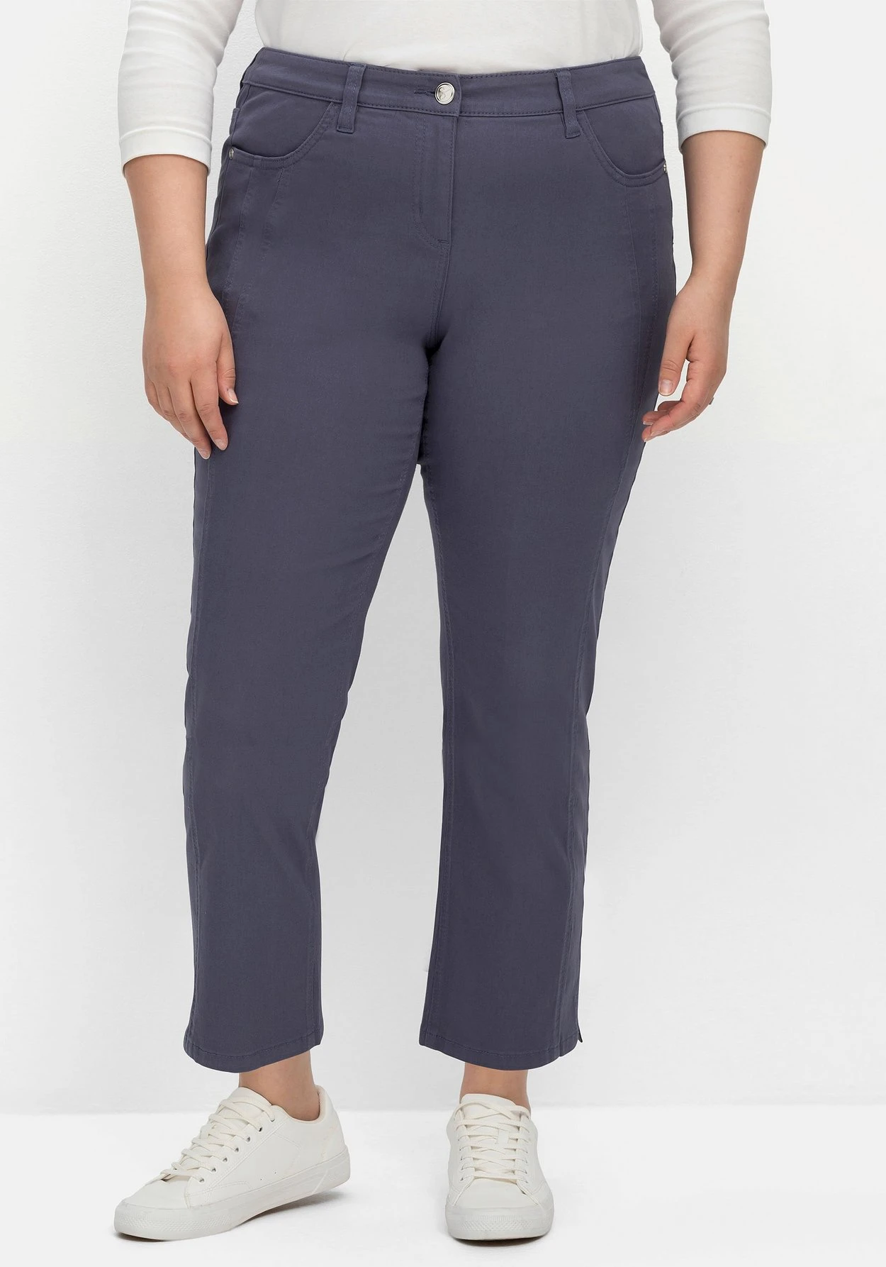 Sheego Gerade Twillhose In Knöchelbedeckender Länge 7 Sheego Gerade Twillhose In Knöchelbedeckender Länge – Bild 5