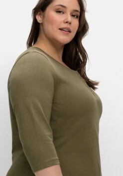 Sheego Shirt Mit Kurzer Knopfleiste Und 3/4-Arm 12 Sheego Shirt Mit Kurzer Knopfleiste Und 3/4-Arm -Sheego Verkaufsgeschäft 14693700131 04MXW 02 SH