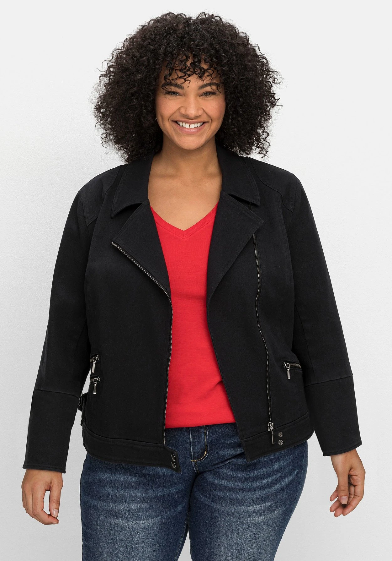 Twilljacke Im Biker-Stil, Mit Besticktem Rücken 3 Twilljacke Im Biker-Stil, Mit Besticktem Rücken