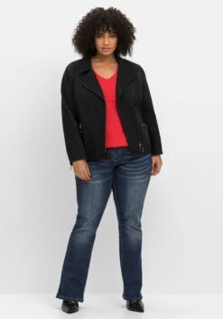 Twilljacke Im Biker-Stil, Mit Besticktem Rücken 12 Twilljacke Im Biker-Stil, Mit Besticktem Rücken -Sheego Verkaufsgeschäft 14705700289 04MMK 02 SH