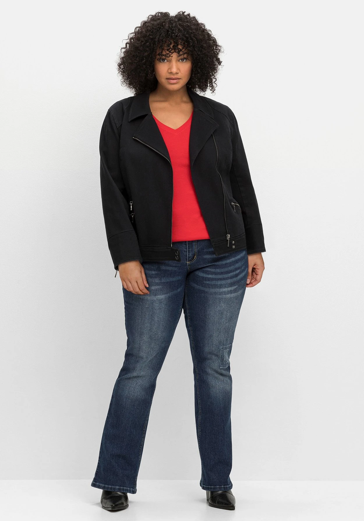 Twilljacke Im Biker-Stil, Mit Besticktem Rücken 7 Twilljacke Im Biker-Stil, Mit Besticktem Rücken – Bild 5