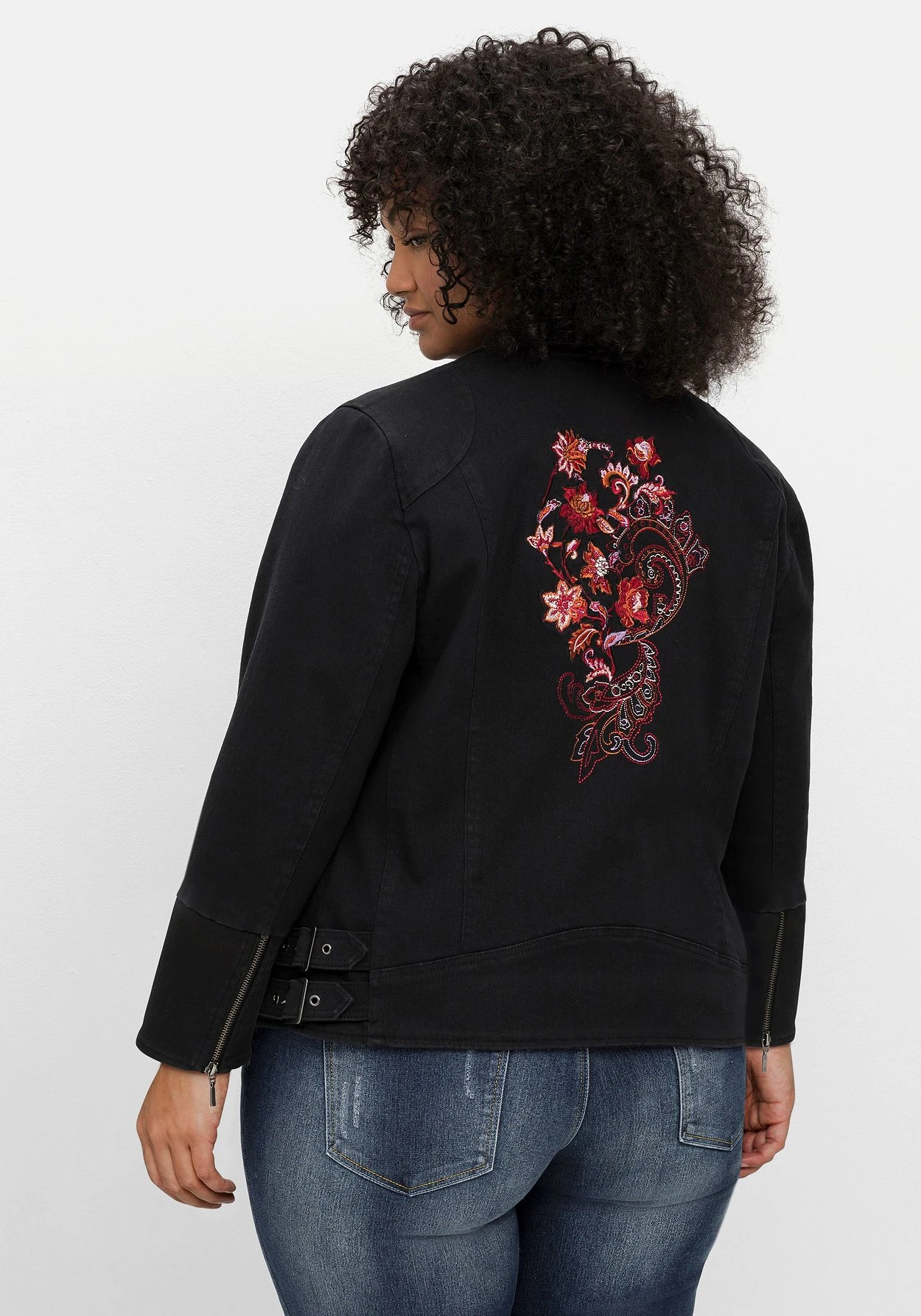 Twilljacke Im Biker-Stil, Mit Besticktem Rücken 5 Twilljacke Im Biker-Stil, Mit Besticktem Rücken – Bild 3