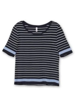 Sheego Ringelshirt In Leicht Tailliertem Schnitt, In Rippqualität -Sheego Verkaufsgeschäft 14741302038 04MLH 00 SH