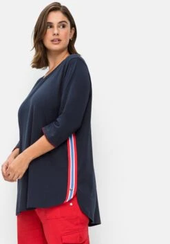 Sheego Longshirt Mit Galonstreifen Seitlich