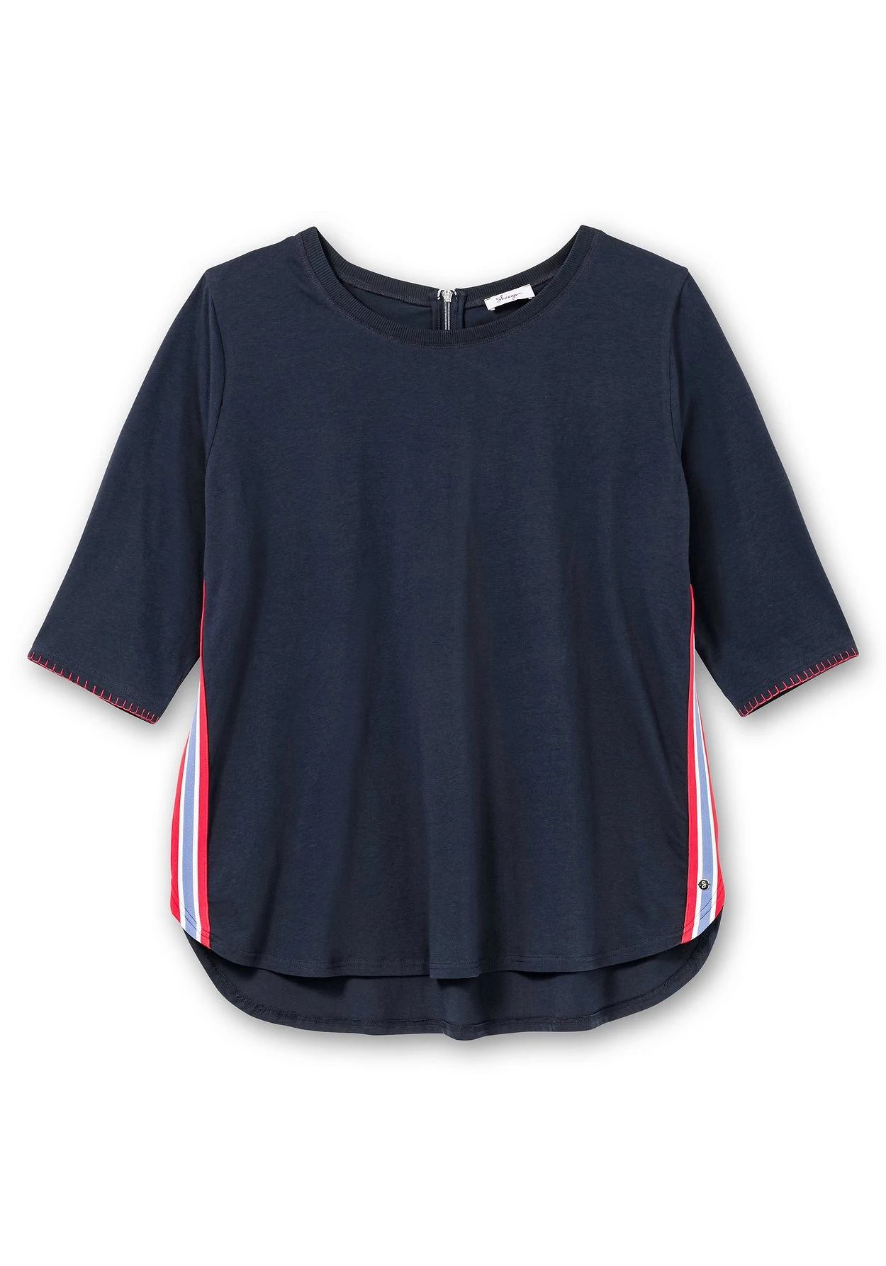 Sheego Longshirt Mit Galonstreifen Seitlich 5 Sheego Longshirt Mit Galonstreifen Seitlich – Bild 3