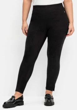 Sheego Leggings In Velourslederoptik Vorn -Sheego Verkaufsgeschäft 14784100289 04N8U 02 SH