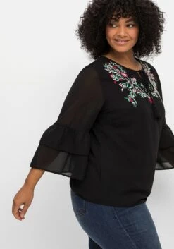 Tunika Im Boho-Look, Mit Floraler Stickerei -Sheego Verkaufsgeschäft 14791600289 04NI5 02 SH