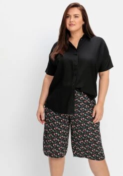 Sheego Weite Bermudas Mit Smokbund, Aus Viskose 15 Sheego Weite Bermudas Mit Smokbund, Aus Viskose -Sheego Verkaufsgeschäft 14825300377 04PX4 01 SH