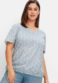 Sheego Tunika Mit Blumenprint Und Saum-Gummizug -Sheego Verkaufsgeschäft 14840601492 04PQ1 01 SH