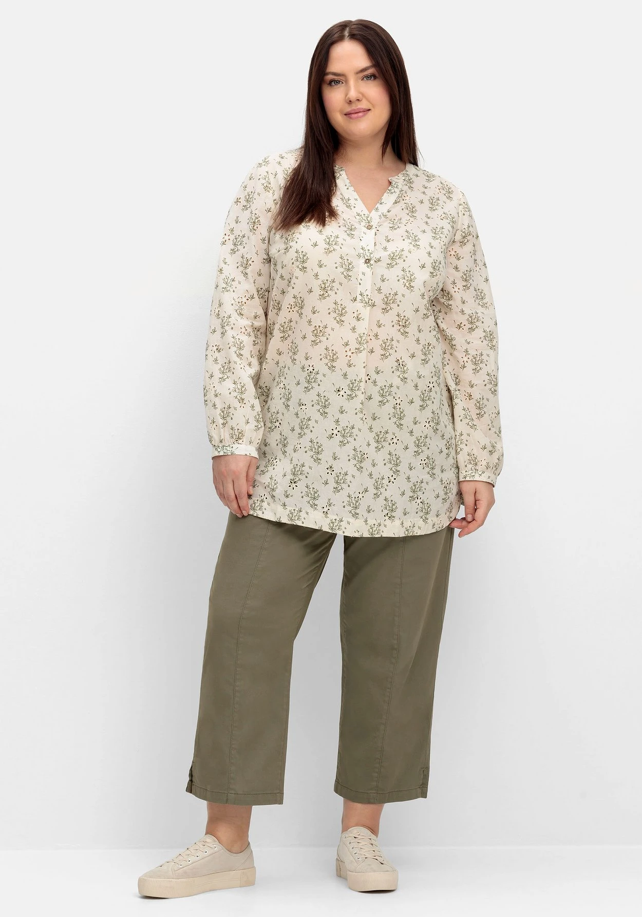 Sheego Weite 7/8-Hose Mit Gummizugbund 7 Sheego Weite 7/8-Hose Mit Gummizugbund – Bild 5